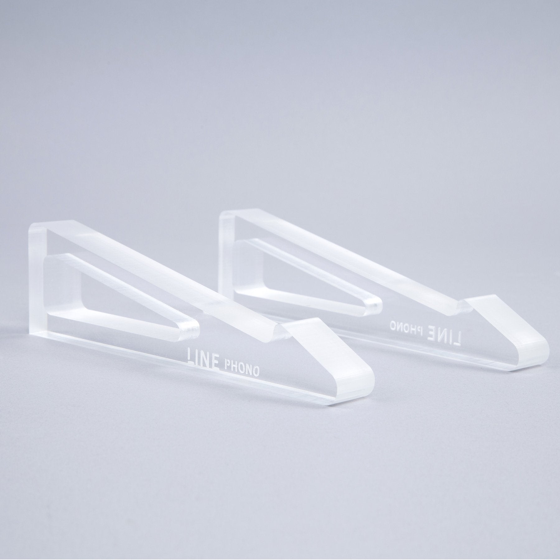 Line Phono: Acrylic Angler Speaker Stands